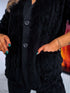 Soft home suit with button down jacket - BLACK